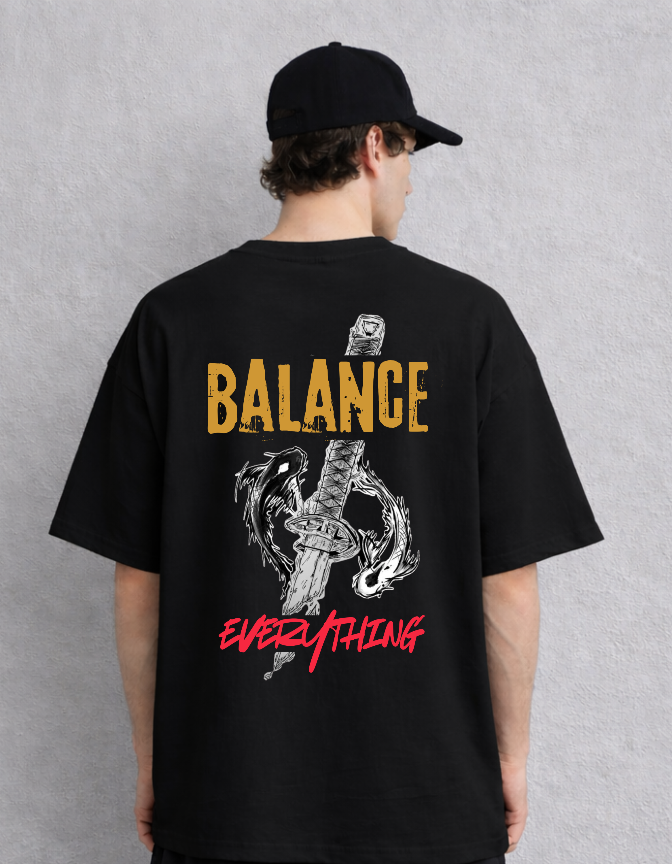 Black oversized t shirt