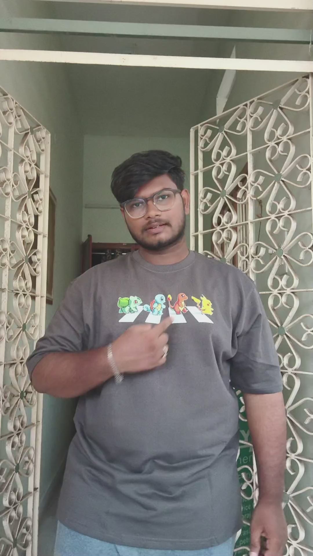 Pokemon dark grey t shirt