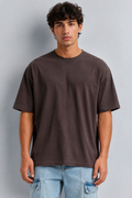 Relaxed fit dark grey T shirt