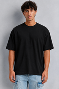 Relaxed fit black T shirt