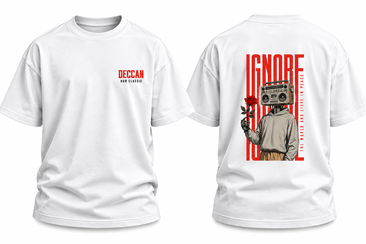 White Deccan t shirt