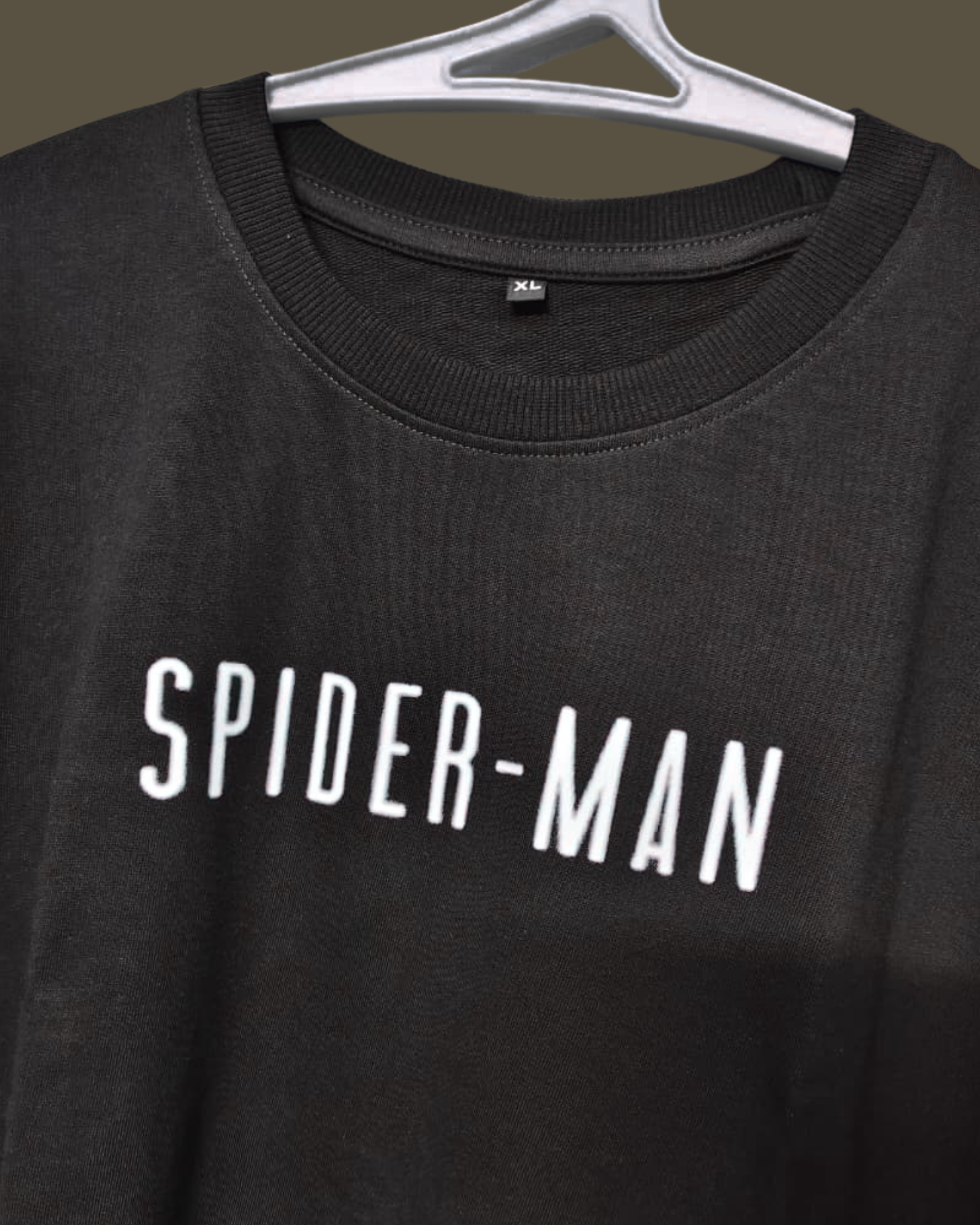 PRINTED FRONT AND BACK BLACK OVERSIZED T SHIRT